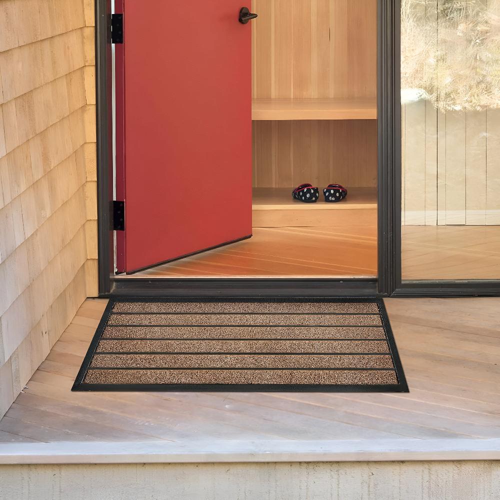 SecureStrip: practical doormat – non-slip, easy to care for & classic stripe design for hallway & patio