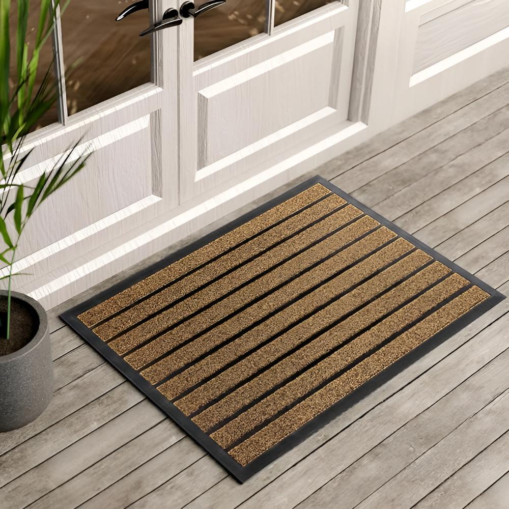 SecureStrip: practical doormat – non-slip, easy to care for & classic stripe design for hallway & patio