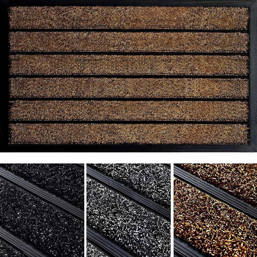 SecureStrip: practical doormat – non-slip, easy to care for & classic stripe design for hallway & patio
