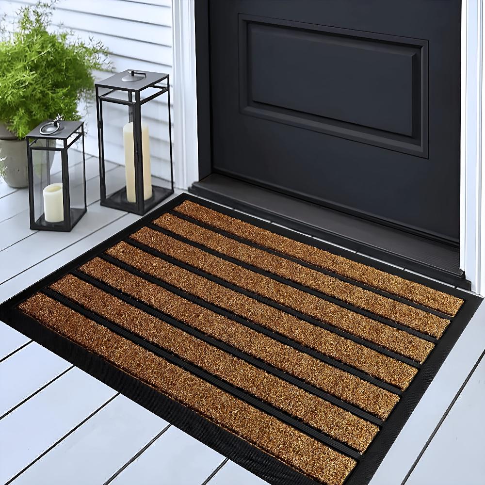 SecureStrip: practical doormat – non-slip, easy to care for & classic stripe design for hallway & patio