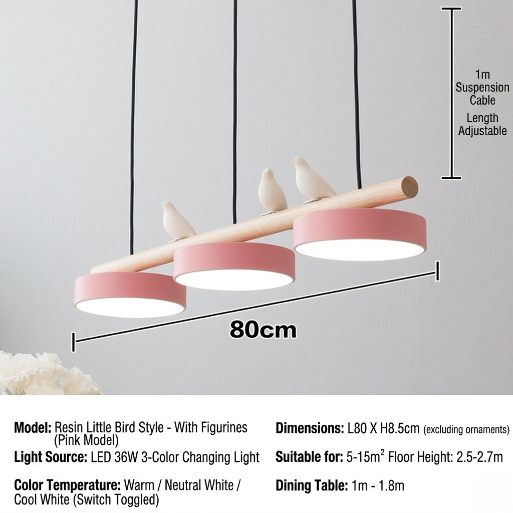 Breeza Chandelier | Nature-Inspired LED with Adjustable Height