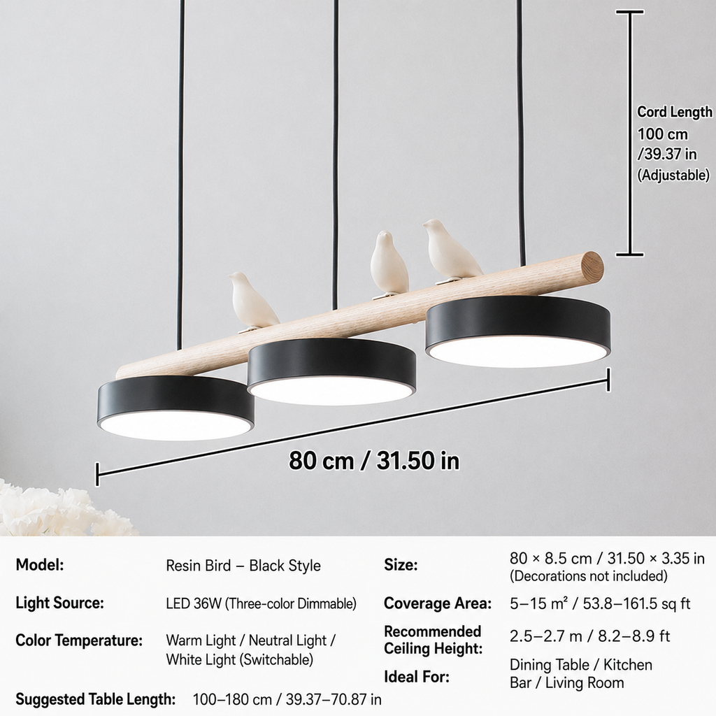 Breeza Chandelier | Nature-Inspired LED with Adjustable Height