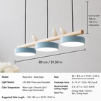 Breeza Chandelier | Nature-Inspired LED with Adjustable Height