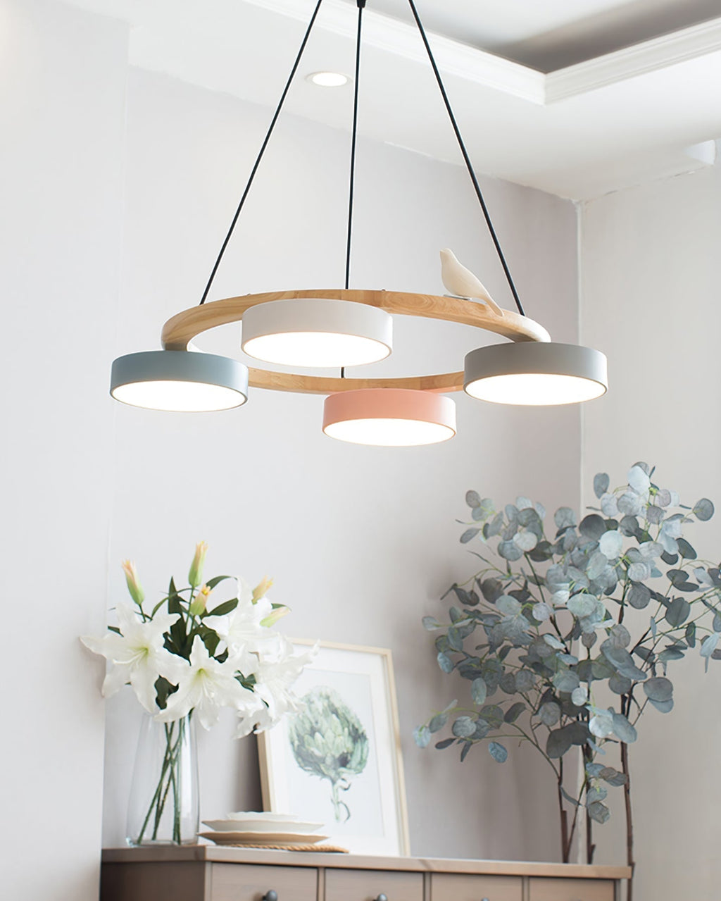 Breeza Chandelier | Nature-Inspired LED with Adjustable Height