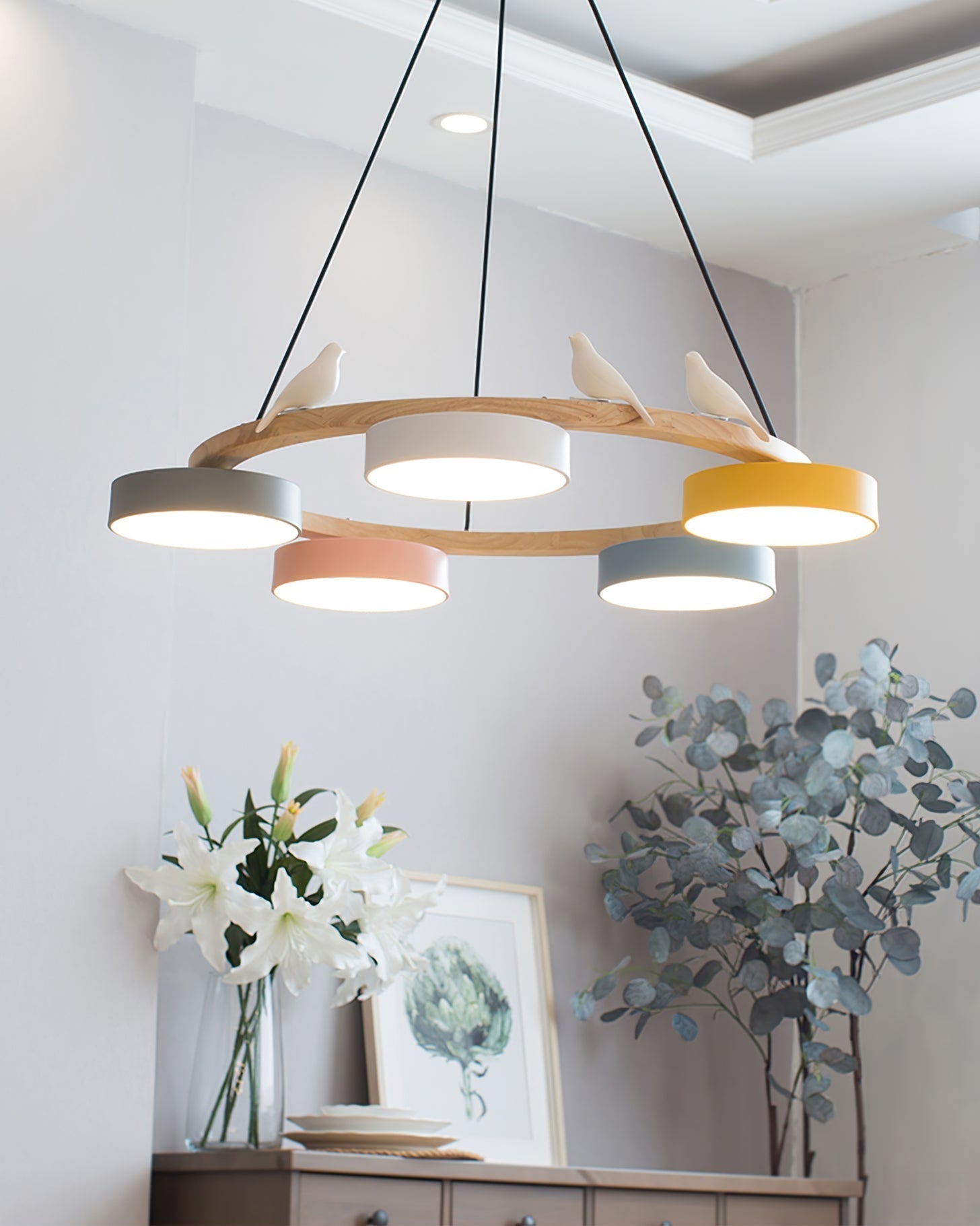 Breeza Chandelier | Nature-Inspired LED with Adjustable Height