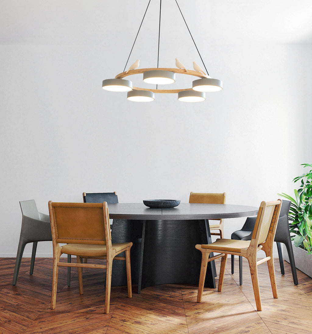 Breeza Chandelier | Nature-Inspired LED with Adjustable Height