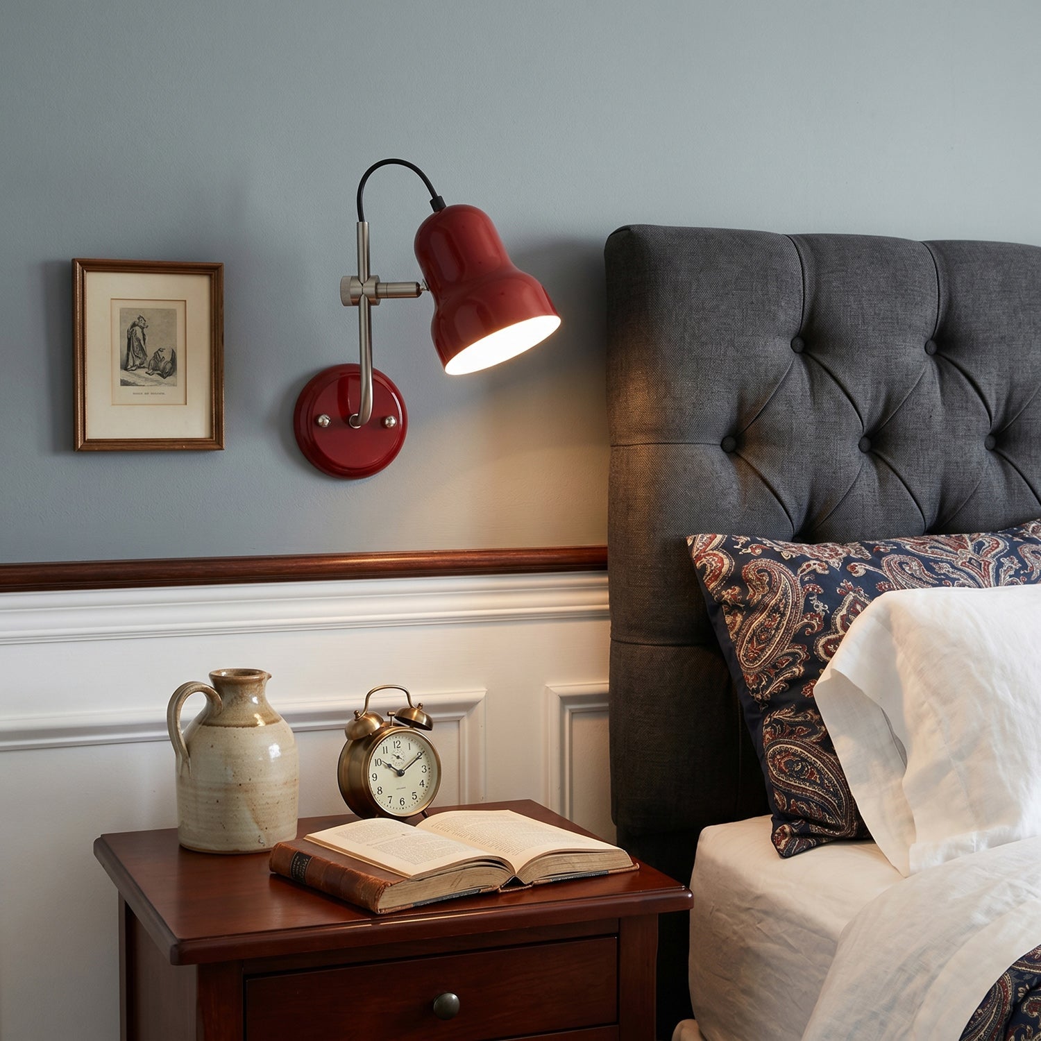 Adjustable Task Wall Sconce, Bell Shade