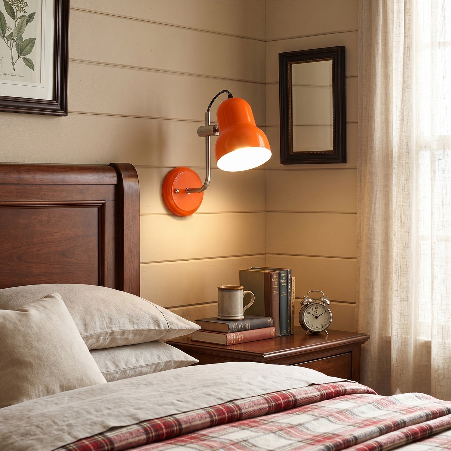 Adjustable Task Wall Sconce, Bell Shade