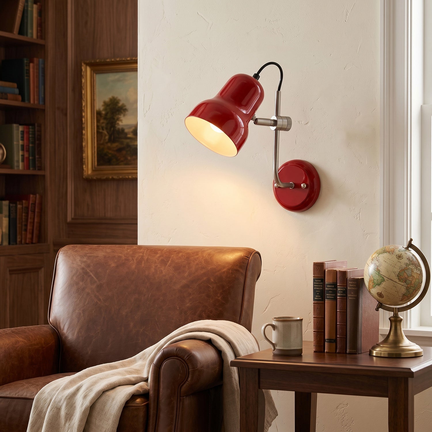 Adjustable Task Wall Sconce, Bell Shade