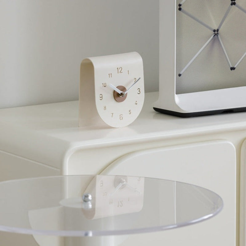 Silent Desk Clock Minimalist Battery Powered Quiet Quartz Movement