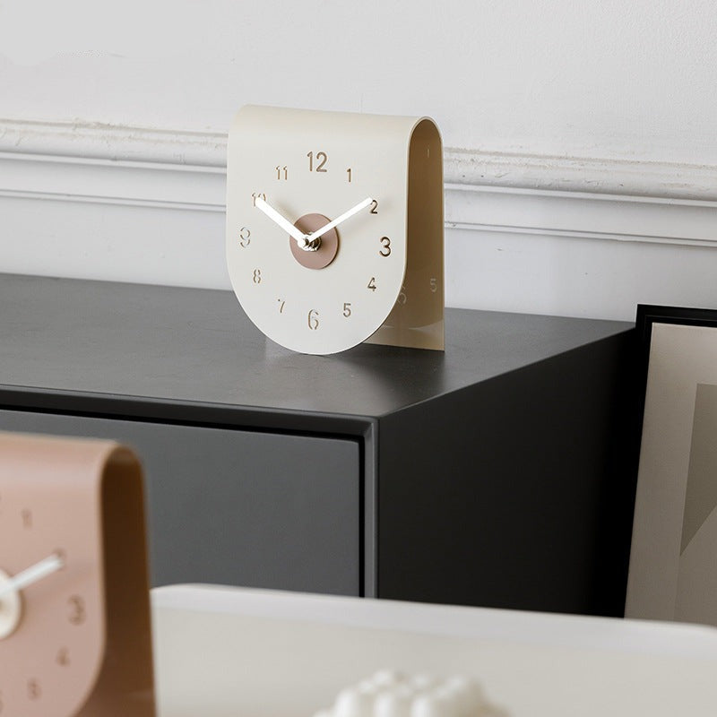 Silent Desk Clock Minimalist Battery Powered Quiet Quartz Movement
