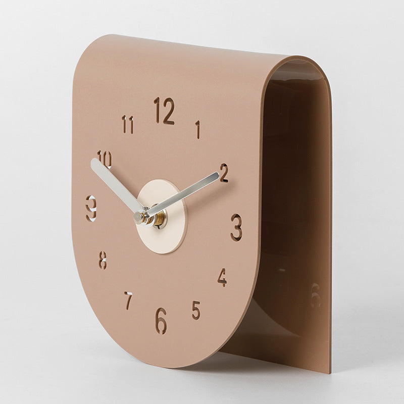 Silent Desk Clock Minimalist Battery Powered Quiet Quartz Movement