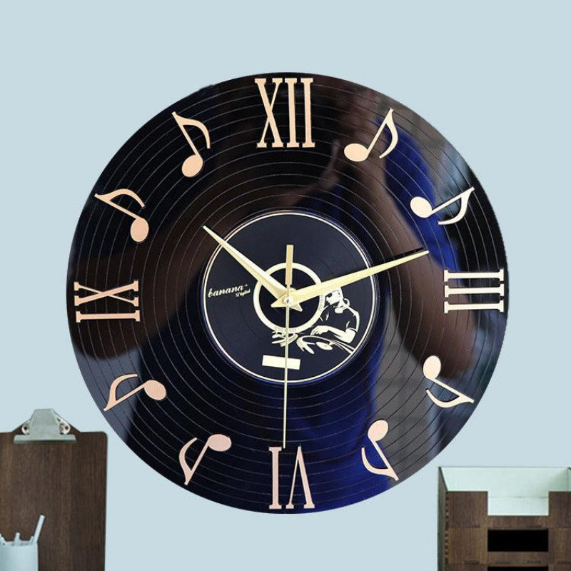 Wall Clock, Quartz Movement, Acrylic Construction, Music Note Dial