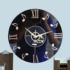 Wall Clock, Quartz Movement, Acrylic Construction, Music Note Dial