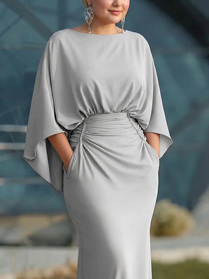 Elegant Maxi Dress for Women V-Neck Backless Belted