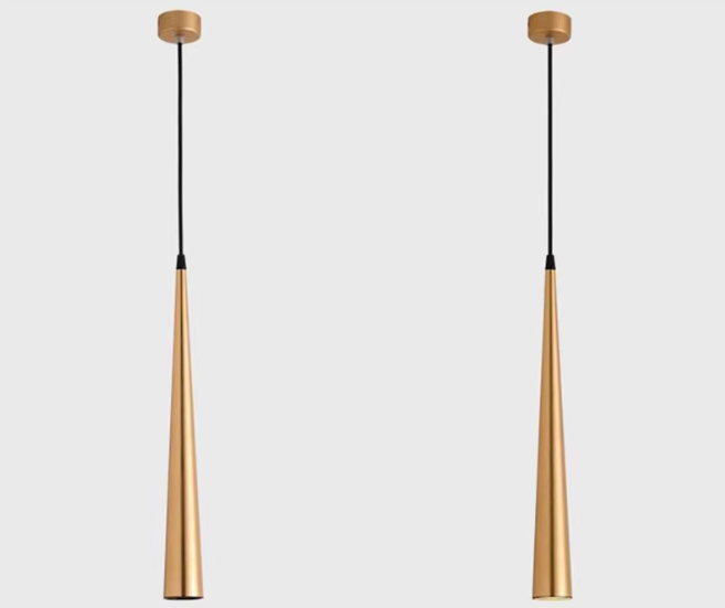SilvoraBeam: Dimmable LED Aluminum Cone – Modern Pendant Light for Kitchen & Dining Area