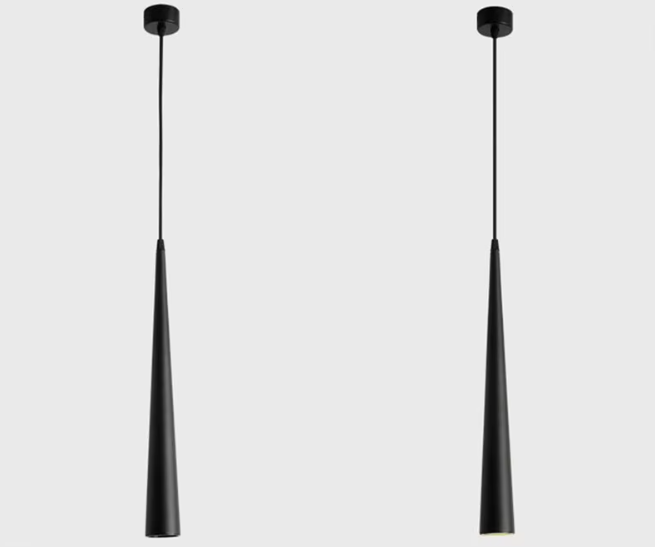 SilvoraBeam: Dimmable LED Aluminum Cone – Modern Pendant Light for Kitchen & Dining Area