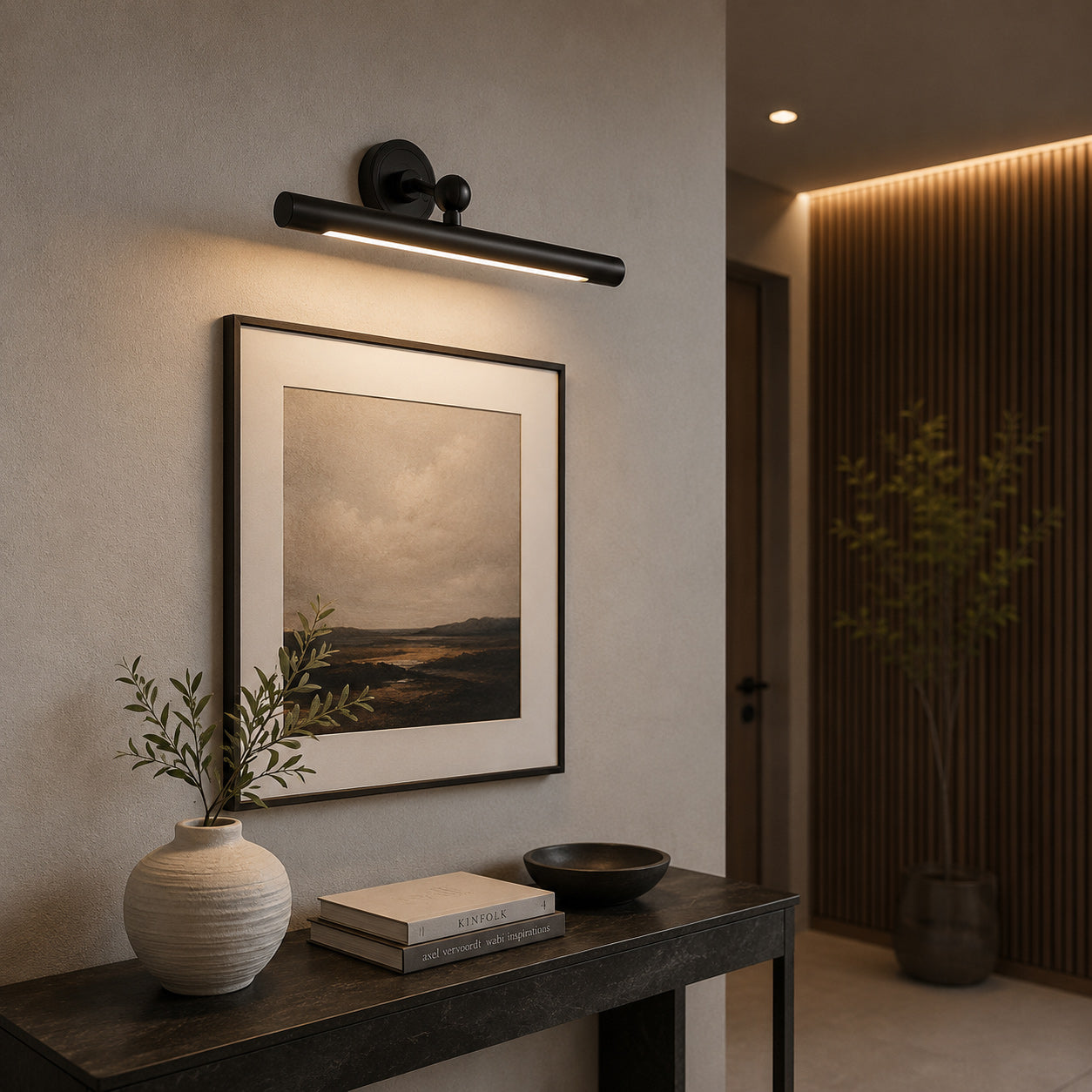 Pivoting LED Picture Light, Frosted Acrylic Diffuser