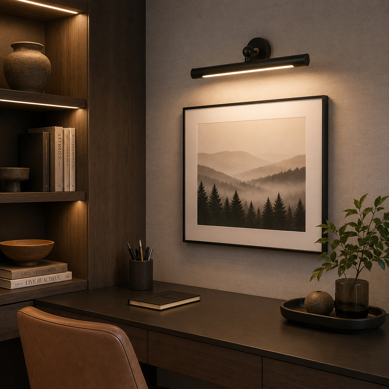 Pivoting LED Picture Light, Frosted Acrylic Diffuser