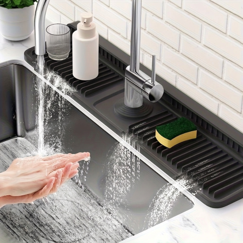 Sink Mat Silicone Cut to Fit Grid Drain Design