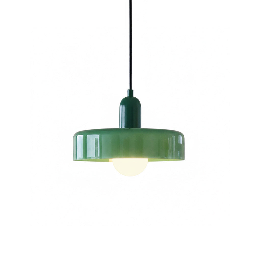 Round Green Glass Pendant Lamp