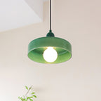 Round Green Glass Pendant Lamp