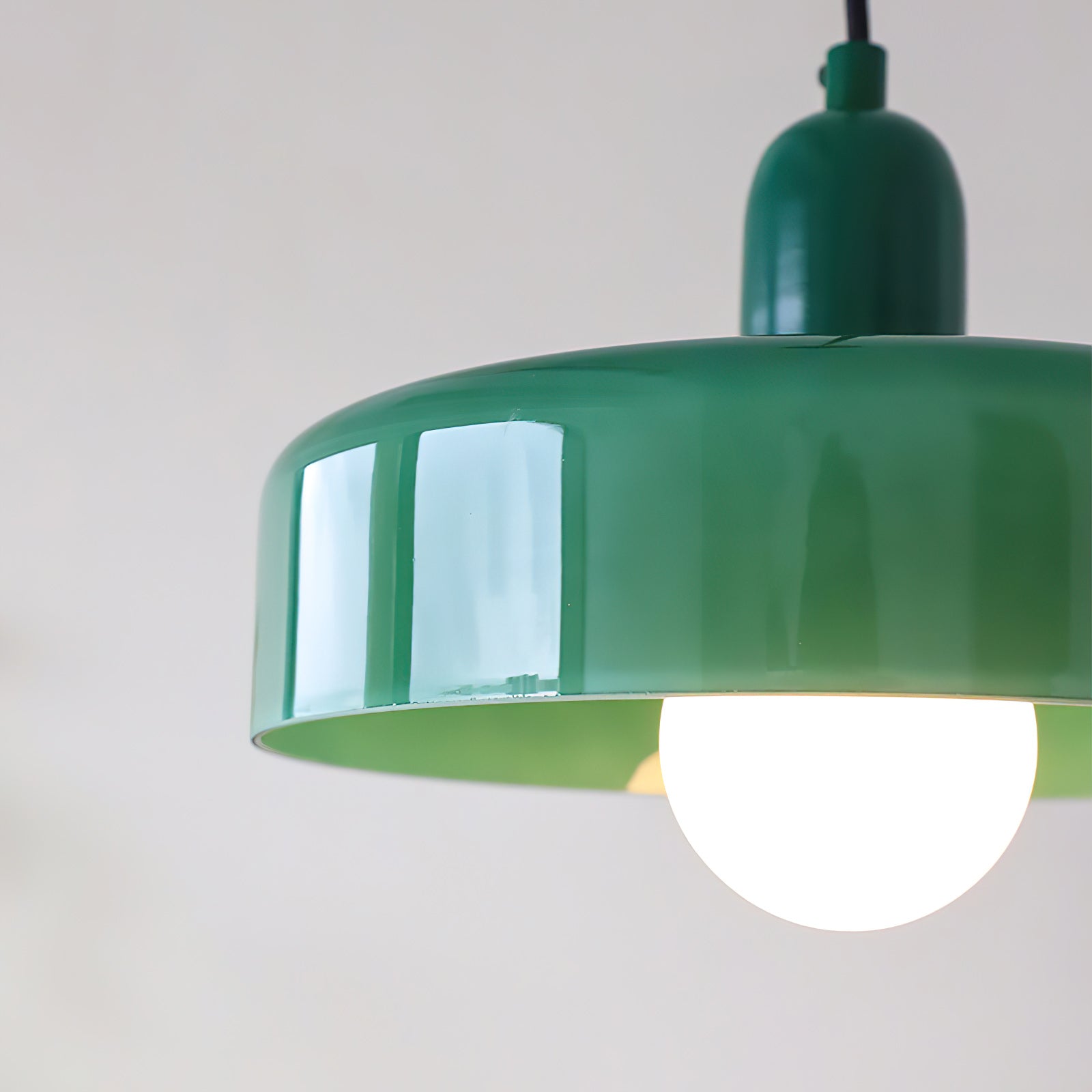 Round Green Glass Pendant Lamp