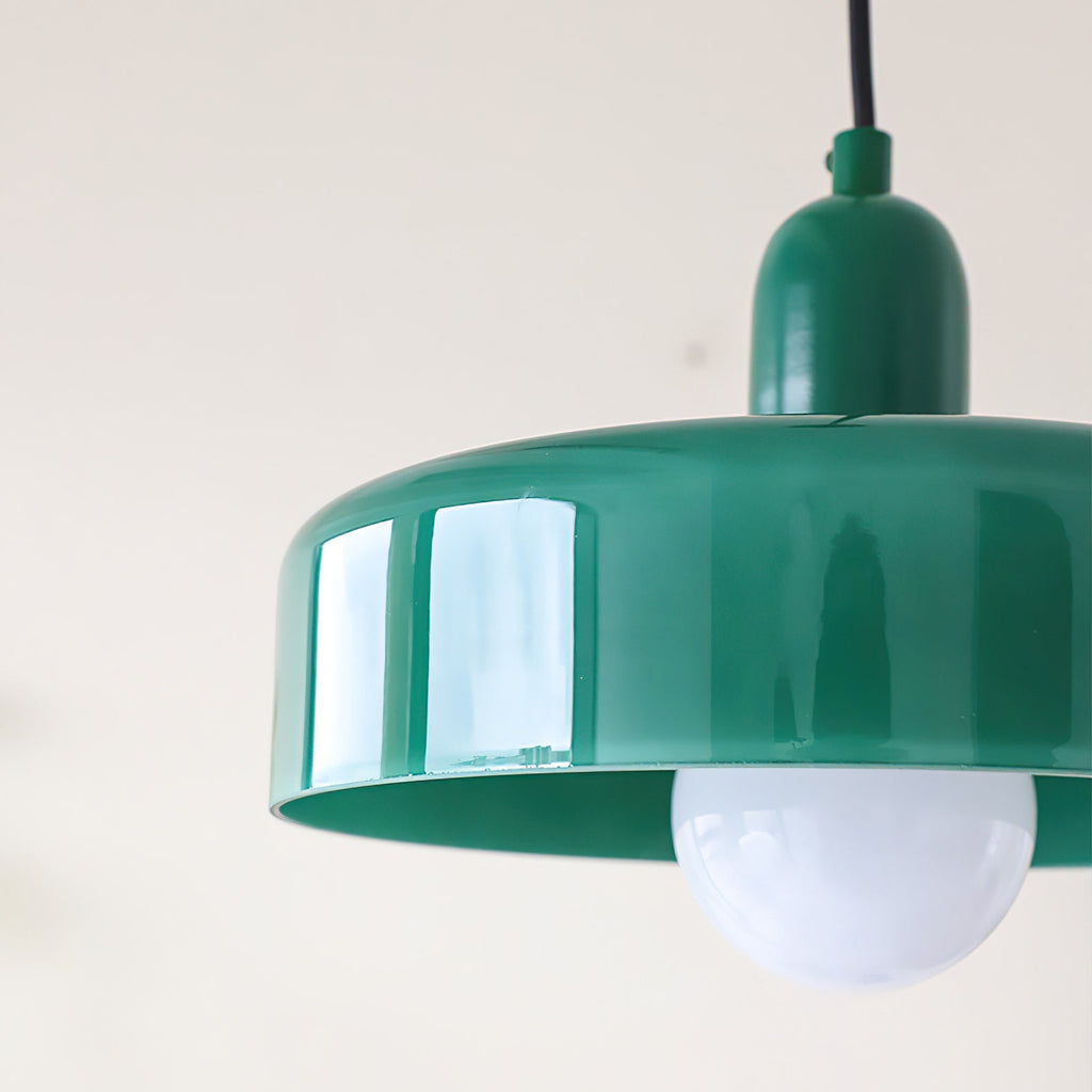 Round Green Glass Pendant Lamp