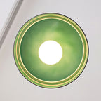 Round Green Glass Pendant Lamp