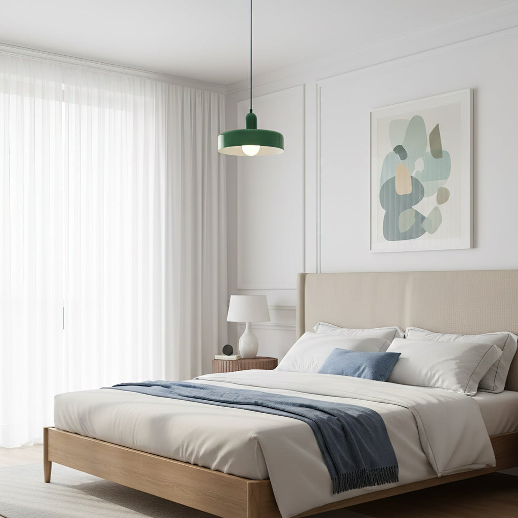 Round Green Glass Pendant Lamp