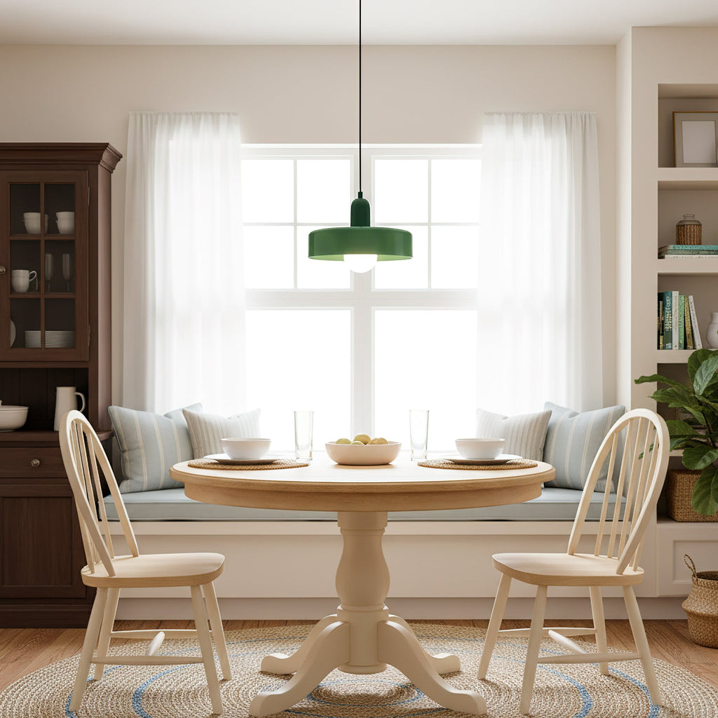 Round Green Glass Pendant Lamp