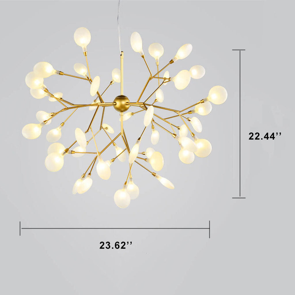 Contemporary Metal Branch LED Chandeliers with 27/36 Firefly Lights