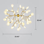 Contemporary Metal Branch LED Chandeliers with 27/36 Firefly Lights