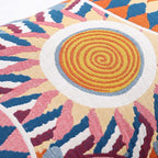 SkandiSonne: Cushion Cover with Buttons & Sun Print – Decorative & Comfortable for Bedroom (Set of 2)