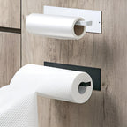 Wall Mounted Kitchen Roll Holder Iron Adhesive Space Saving