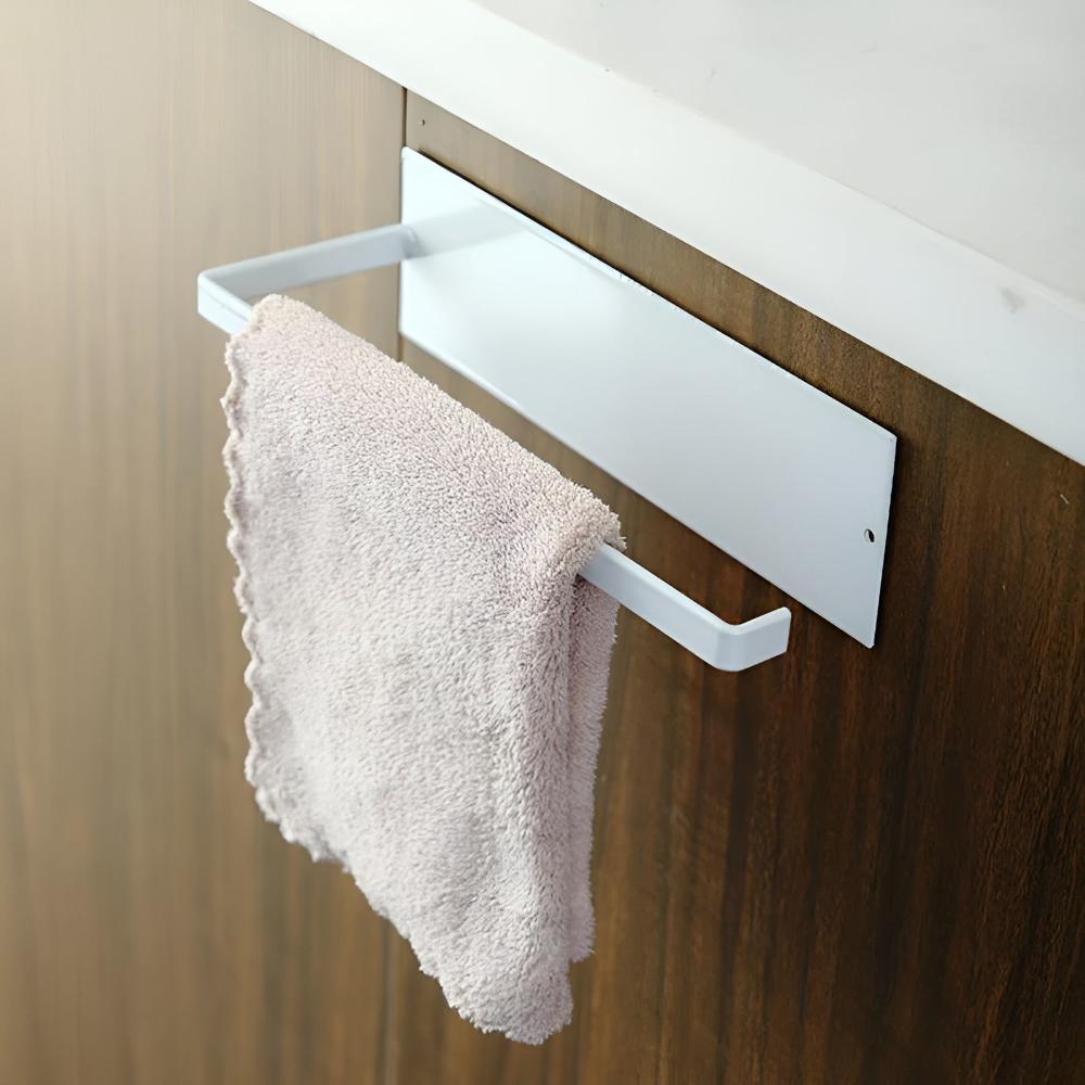 Wall Mounted Kitchen Roll Holder Iron Adhesive Space Saving