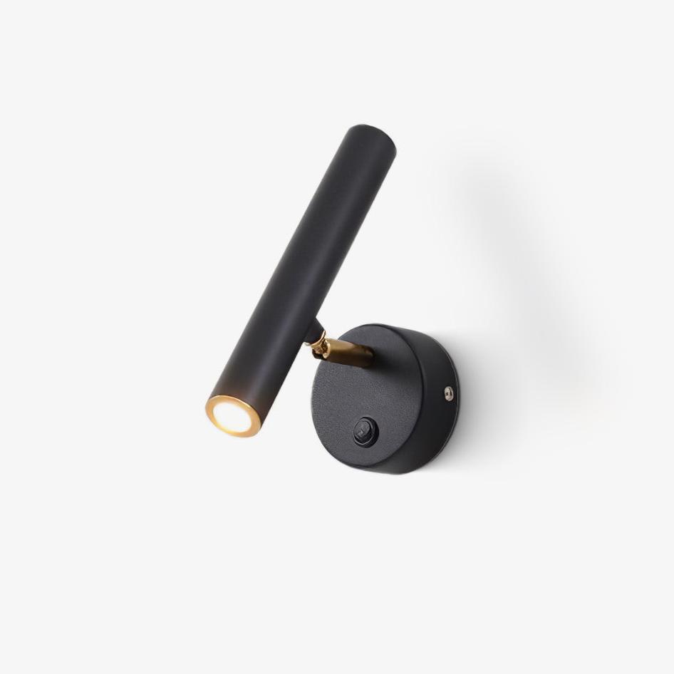 Slender Adjustable Wall Lamp with Integrated LED, Black Finish – Modern Sconce Light for Indoor Spaces