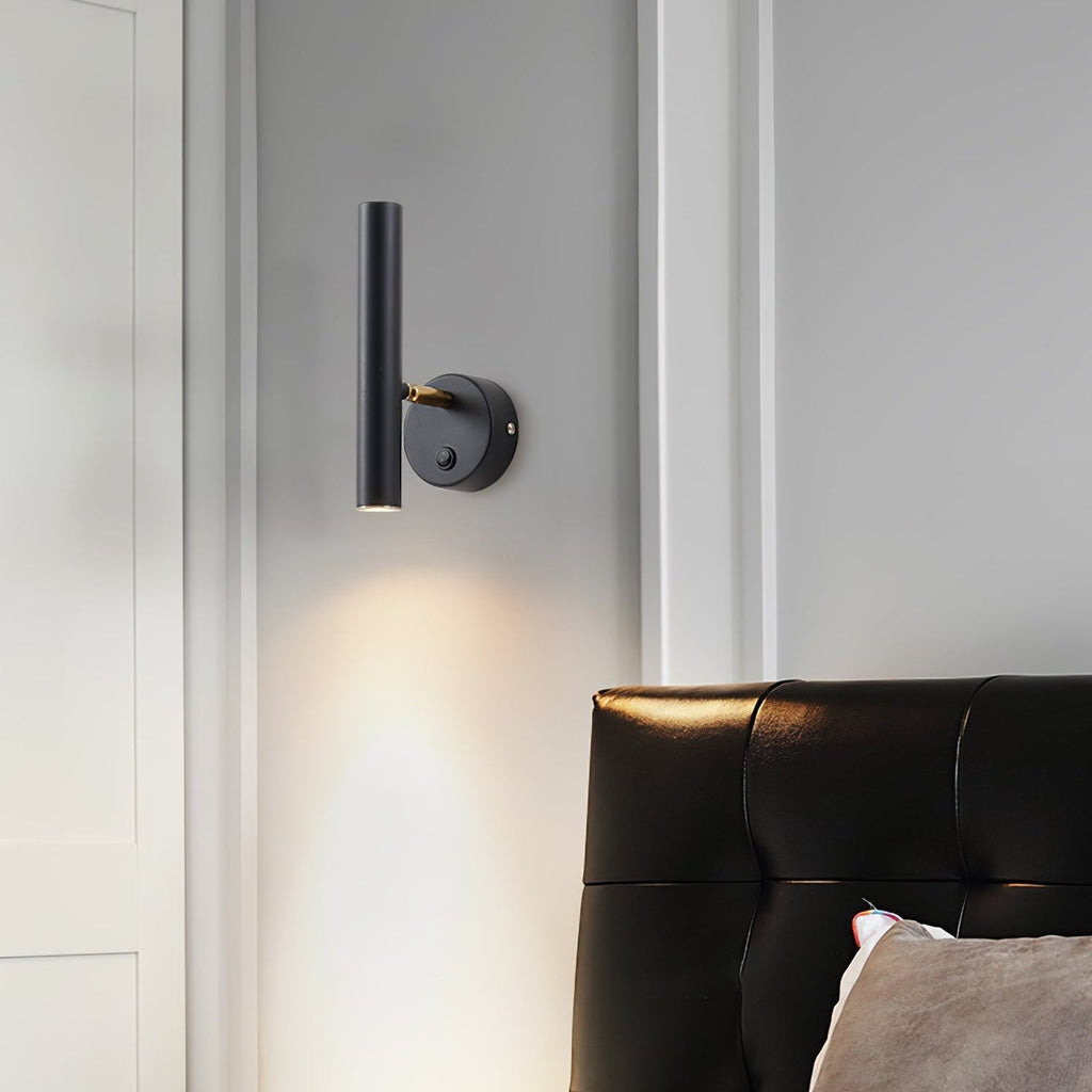 Slender Adjustable Wall Lamp with Integrated LED, Black Finish – Modern Sconce Light for Indoor Spaces