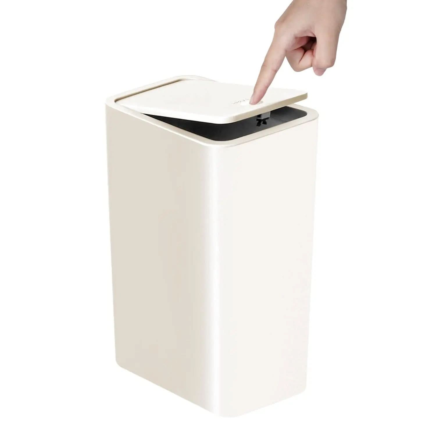 Press Top Trash Can Slim Compact Design & Odor-Resistant Design