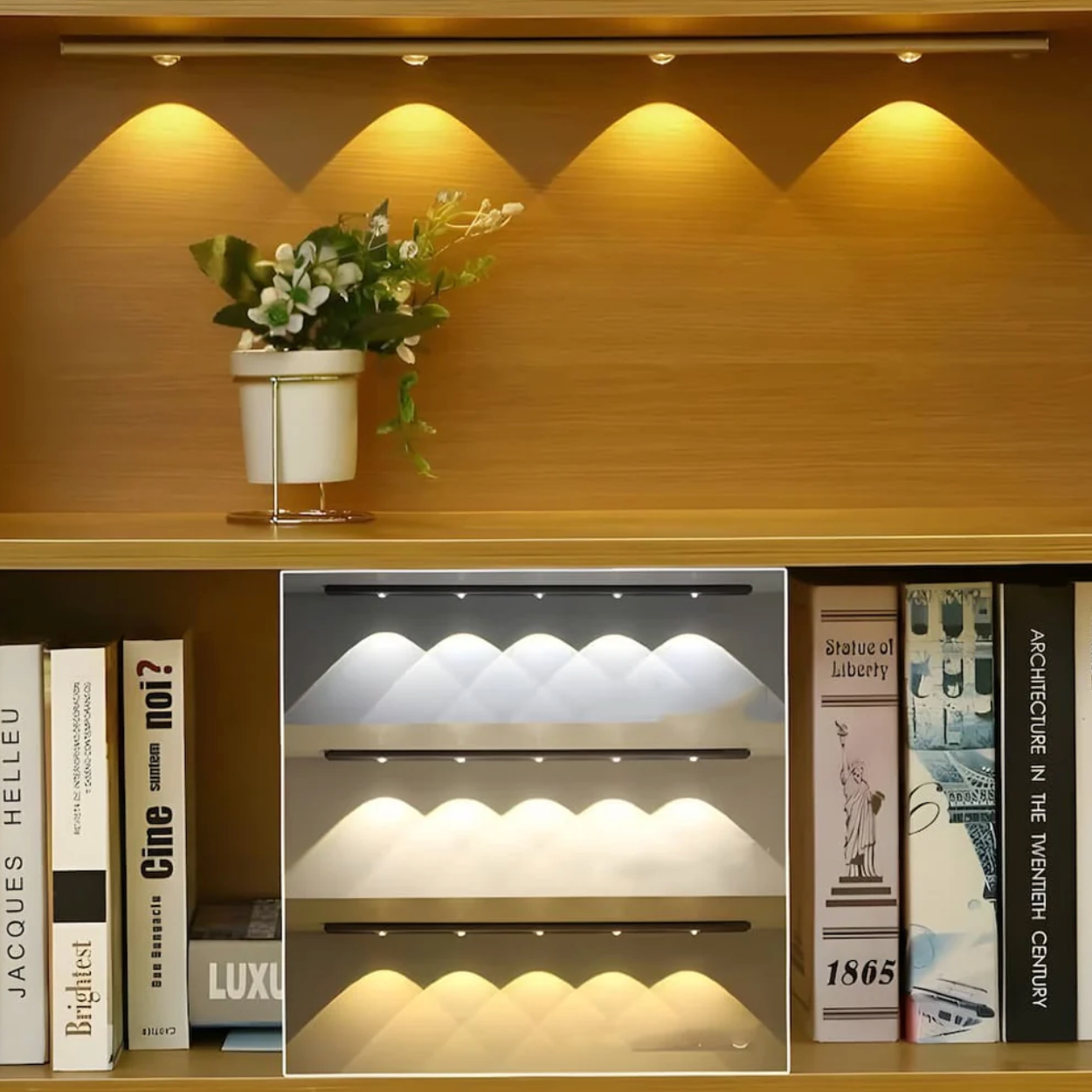 SmartWall: Rechargeable LED Wall Light with Motion Sensor & Touch Dimmer – for Indoor Use & Staircases