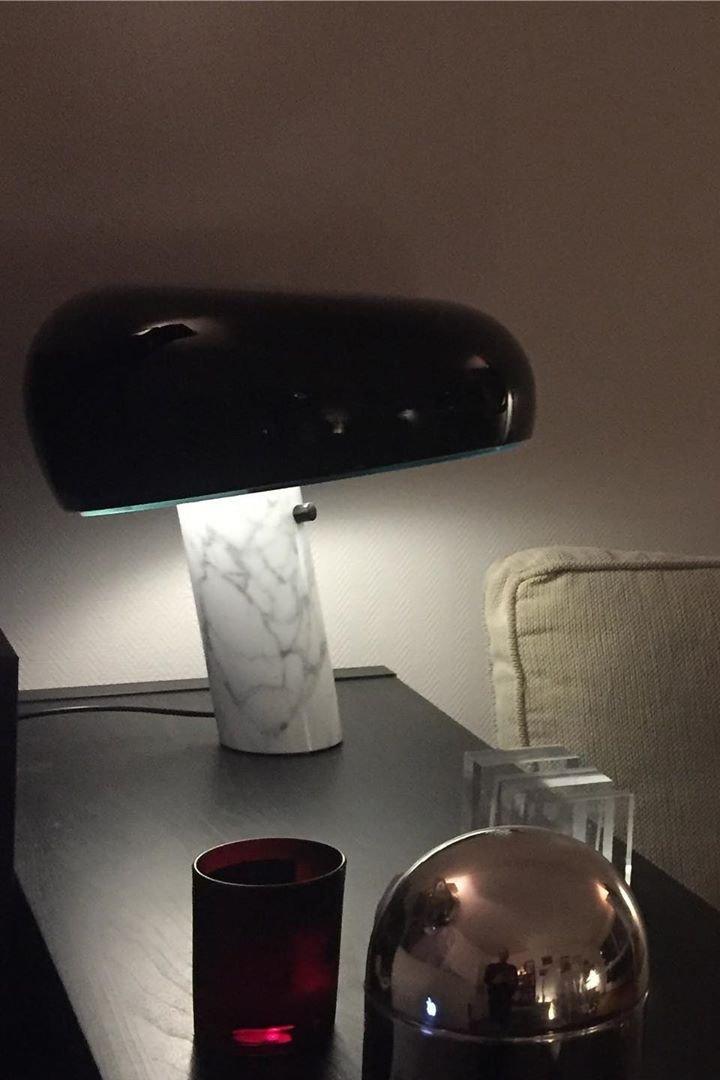 Bello Tafellamp | Italiaans Carrara Marmer, Nostalgisch Silhouet