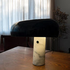 Bello Tafellamp | Italiaans Carrara Marmer, Nostalgisch Silhouet