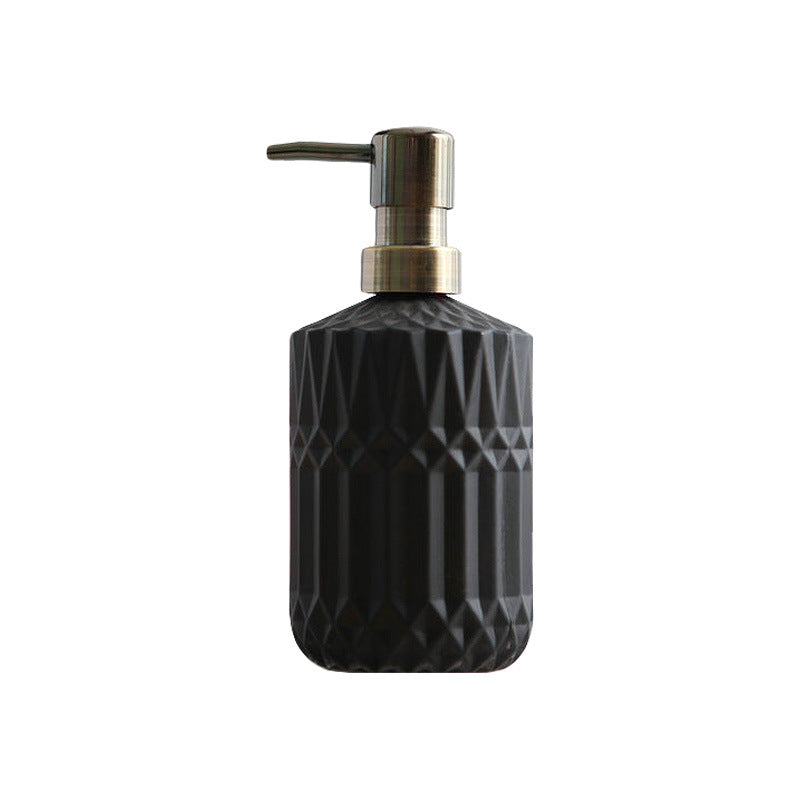 Soap Dispenser Clear Glass Refillable Manual Pump Compact