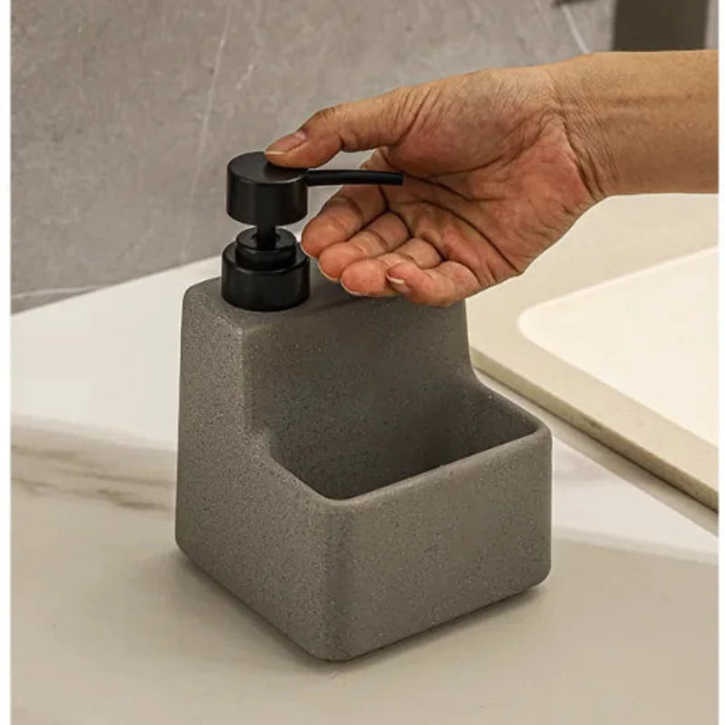 Soap Dispenser, Integrated Storage, Pump Dispenser, Countertop Design