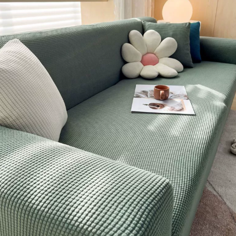 SofaGuard: Waterproof Jacquard Sofa Cover with Non-Slip Back and Easy-Care Fabric – for Living Rooms & Family Households