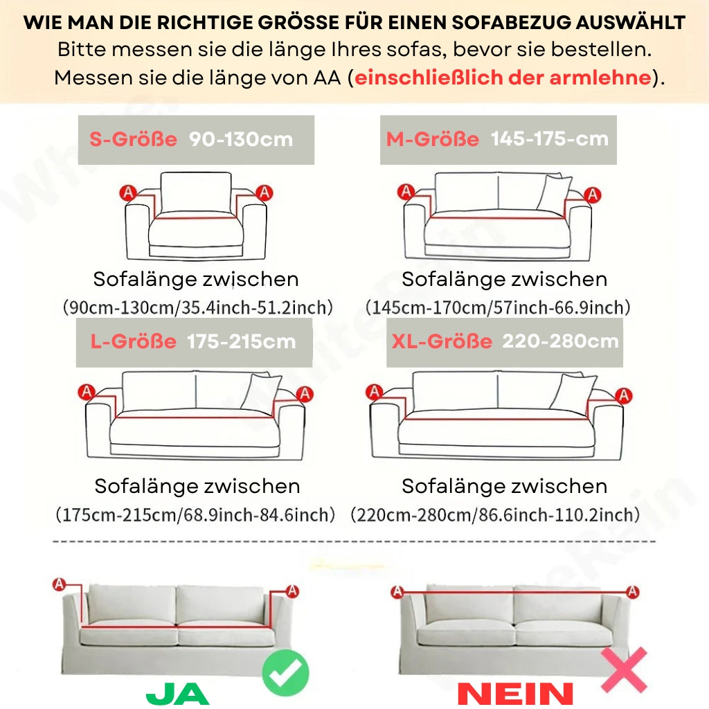 SofaGuard: Waterproof Jacquard Sofa Cover with Non-Slip Back and Easy-Care Fabric – for Living Rooms & Family Households