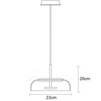 Solara: Pendant Light made of Brass & Glass with Integrated LED – for Dining Room & Living Room