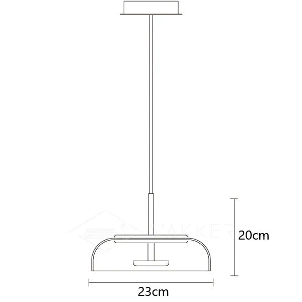 Solara: Pendant Light made of Brass & Glass with Integrated LED – for Dining Room & Living Room