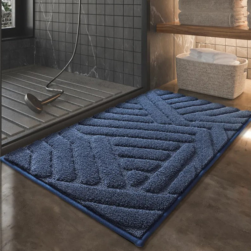 Soft Flocked Non-Slip Bath Mat – Quick-Dry Bathroom Rug for Comfort and Safety, Available in Multiple Sizes