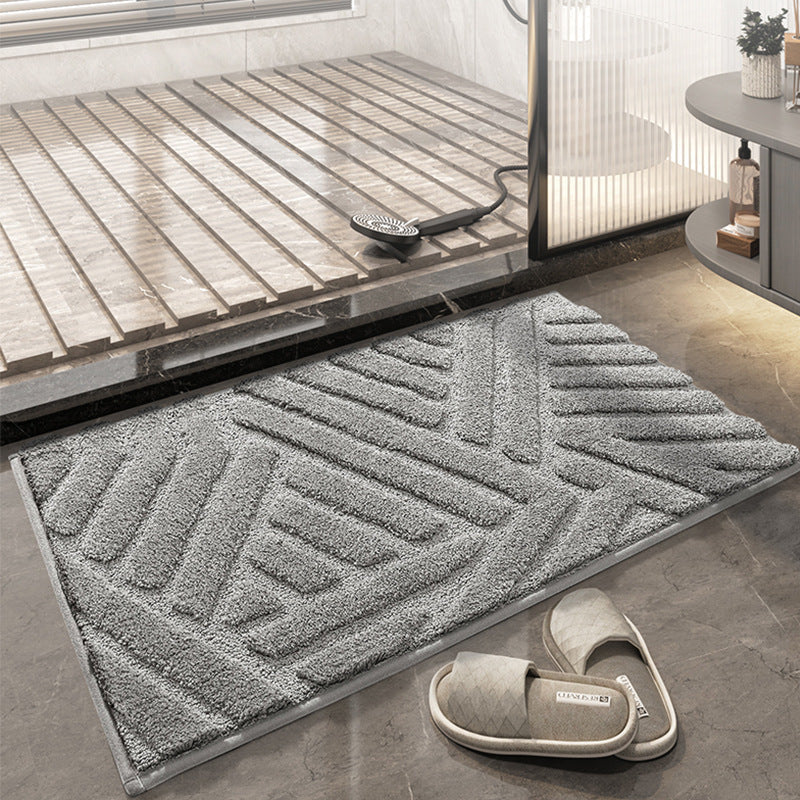 Soft Flocked Non-Slip Bath Mat – Quick-Dry Bathroom Rug for Comfort and Safety, Available in Multiple Sizes